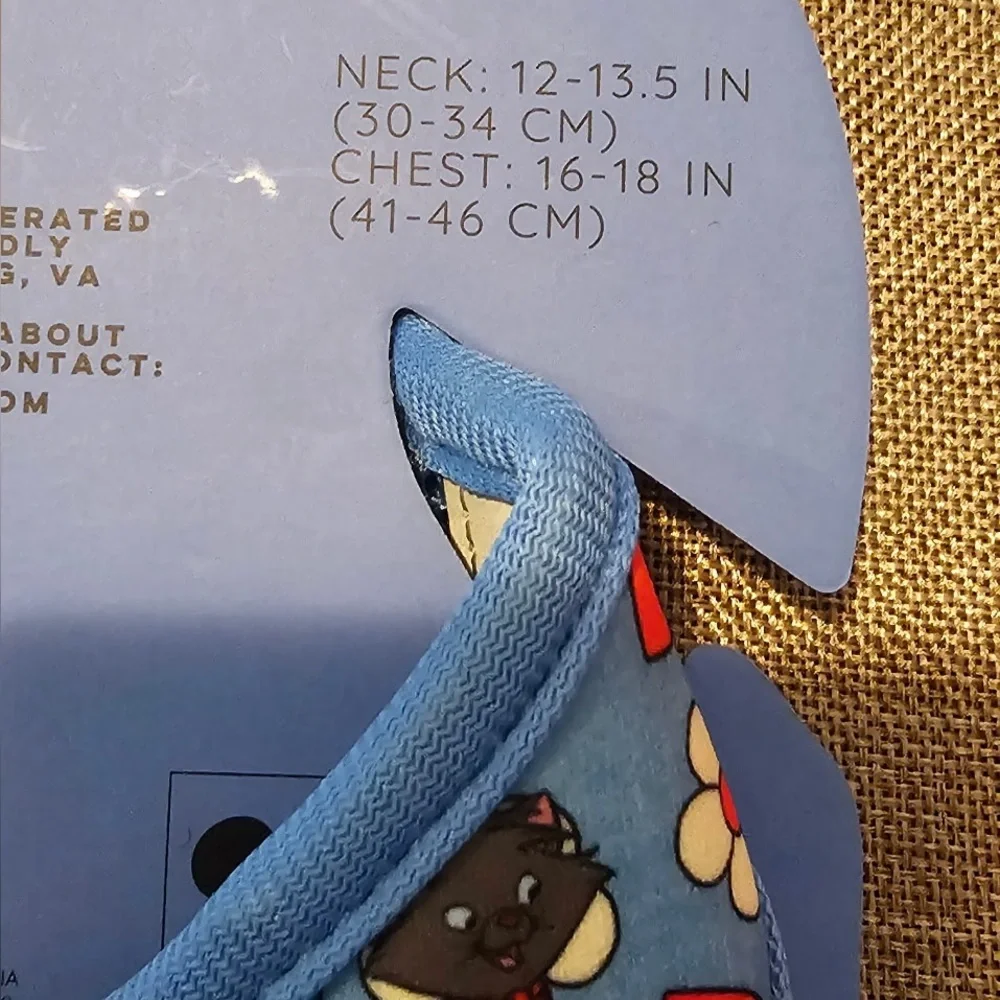 Disney Sassy Meow Blue Aristocats Harness, Collar and Leash Set (M)